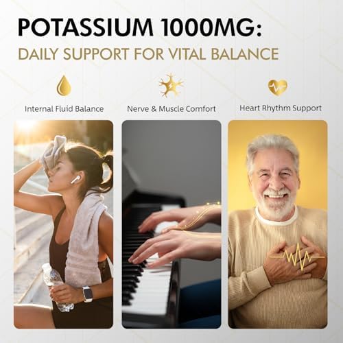 Su Nutricionista Suplemento de Cloruro de Potasio de Alta Potencia 1000mg – Apoya el Equilibrio de Electrolitos, Corazón, Músculos y Nervios | - imagen 4