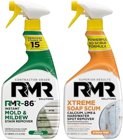 RMR Spray Quitamanchas Instantáneo de Moho y Hongos + Quitamanchas de Jabón Xtreme, Sistema de Limpieza Sin Frotar para Baño, Ducha, Fachada y - imagen 1