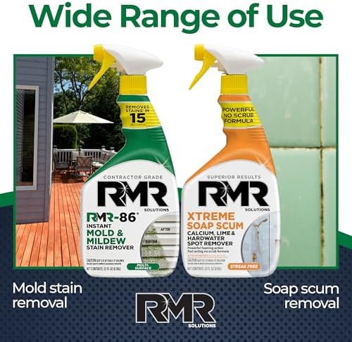 RMR Spray Quitamanchas Instantáneo de Moho y Hongos + Quitamanchas de Jabón Xtreme, Sistema de Limpieza Sin Frotar para Baño, Ducha, Fachada y - imagen 2