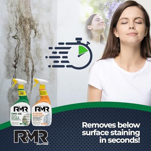 RMR Spray Quitamanchas Instantáneo de Moho y Hongos + Quitamanchas de Jabón Xtreme, Sistema de Limpieza Sin Frotar para Baño, Ducha, Fachada y - imagen 3