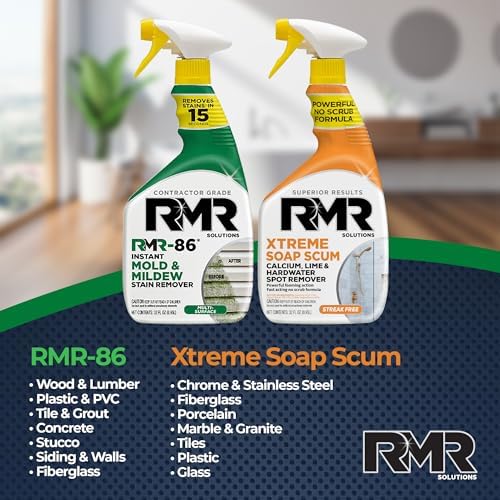 RMR Spray Quitamanchas Instantáneo de Moho y Hongos + Quitamanchas de Jabón Xtreme, Sistema de Limpieza Sin Frotar para Baño, Ducha, Fachada y - imagen 7