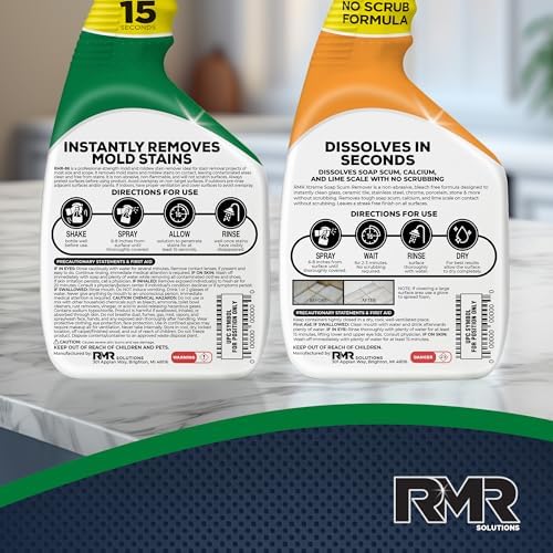 RMR Spray Quitamanchas Instantáneo de Moho y Hongos + Quitamanchas de Jabón Xtreme, Sistema de Limpieza Sin Frotar para Baño, Ducha, Fachada y - imagen 8