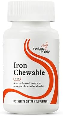 Suplemento Mineral Masticable Seeking Health Hierro - Apoya el Metabolismo Saludable y la Función Muscular - 10 mg, 60 Tabletas - imagen 1