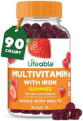 Multivitamínico Lifeable con Hierro para Adultos | 13 Vitaminas y Minerales Esenciales | Sabor a Baya Natural | Vegetariano y No Transgénico | 90 - imagen 1