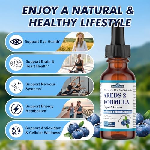 Gotas Líquidas AREDS 2 + para la Salud Macular, Suplemento de Vitaminas y Minerales 22 en 1 con Luteína y Zeaxantina, Cobre, Zinc, Vitaminas C y E | - imagen 5