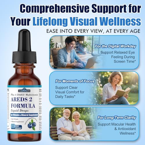 Gotas Líquidas AREDS 2 + para la Salud Macular, Suplemento de Vitaminas y Minerales 22 en 1 con Luteína y Zeaxantina, Cobre, Zinc, Vitaminas C y E | - imagen 6