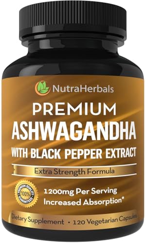 Suplemento de Ashwagandha NUTRAHERBALS con Polvo de Raíz de Ashwagandha 1200mg y Extracto de Pimienta Negra para Mayor Absorción - 120 Cápsulas - imagen 5