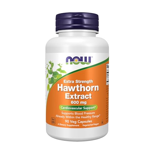 Suplementos NOW Foods, Extracto de Espino 600 mg, Fuerza Extra, Soporte Cardiovascular*, 90 Cápsulas Veganas - imagen 1