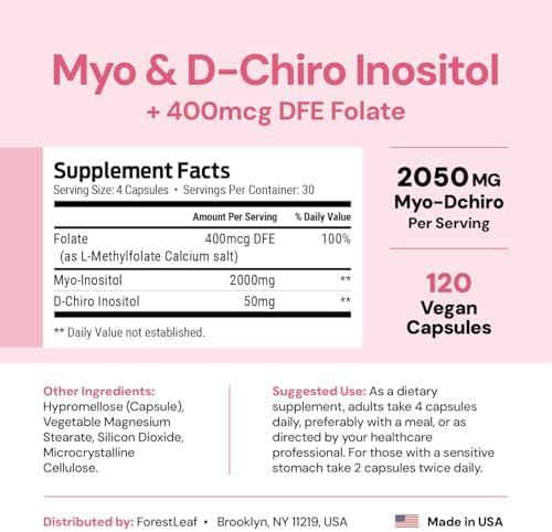 Suplemento de Myo-Inositol y D-Chiro Inositol para la Salud de la Mujer | Suplementos de Fertilidad | Apoyo a la Función Ovárica y Balance Hormonal - imagen 3