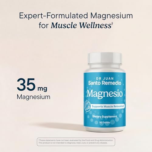 Santo Remedio Magnesio Citrato 300 mg, Suplemento Dietético para Relajación Muscular, 90 Tabletas sin Sabores ni Colores Artificiales - imagen 3