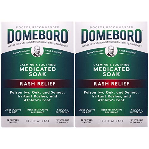 Domeboro Baño Medicado para Alivio de Erupciones (Solución de Burow), 12 Paquetes de Polvo (Paquete de 2) - imagen 2