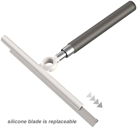Limpiaparabrisas Pawy Pawy para Puertas de Cristal, Squeegee Telescópico 2 en 1 con Paño de Microfibra para Baño, Azulejos y Parabrisas de Auto - imagen 8