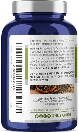 NusaPure Té Essiac 1350 mg 180 Cápsulas Veganas (Vegetariano, Sin OGM) - imagen 3