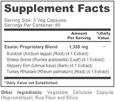 NusaPure Té Essiac 1350 mg 180 Cápsulas Veganas (Vegetariano, Sin OGM) - imagen 4