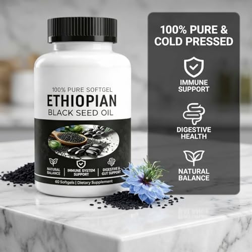 Aceite de Semilla Negra Etíope Tebazoew, Cápsulas 4.64% Timoquinona, Apoyo Inmunológico, Digestión y Energía, Sin OGM, Sin Gluten (60 Cápsulas) - imagen 2