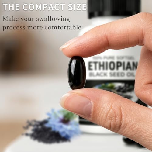 Aceite de Semilla Negra Etíope Tebazoew, Cápsulas 4.64% Timoquinona, Apoyo Inmunológico, Digestión y Energía, Sin OGM, Sin Gluten (60 Cápsulas) - imagen 3