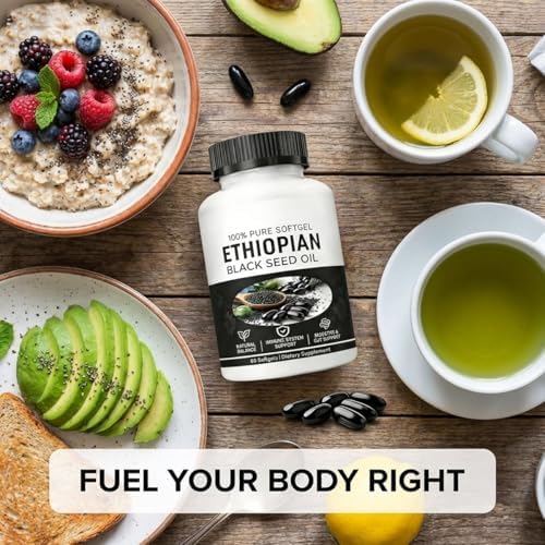 Aceite de Semilla Negra Etíope Tebazoew, Cápsulas 4.64% Timoquinona, Apoyo Inmunológico, Digestión y Energía, Sin OGM, Sin Gluten (60 Cápsulas) - imagen 5