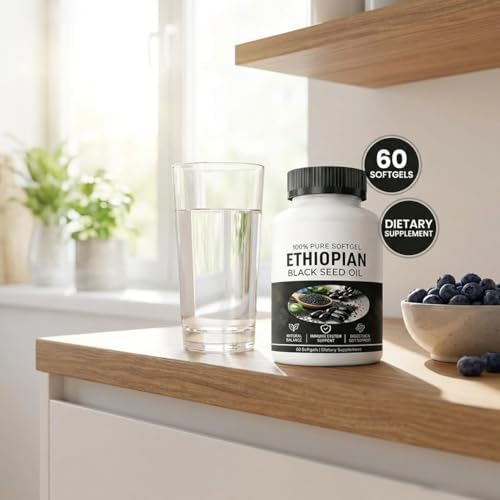 Aceite de Semilla Negra Etíope Tebazoew, Cápsulas 4.64% Timoquinona, Apoyo Inmunológico, Digestión y Energía, Sin OGM, Sin Gluten (60 Cápsulas) - imagen 6