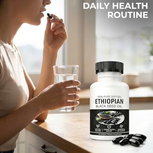 Aceite de Semilla Negra Etíope Tebazoew, Cápsulas 4.64% Timoquinona, Apoyo Inmunológico, Digestión y Energía, Sin OGM, Sin Gluten (60 Cápsulas) - imagen 7
