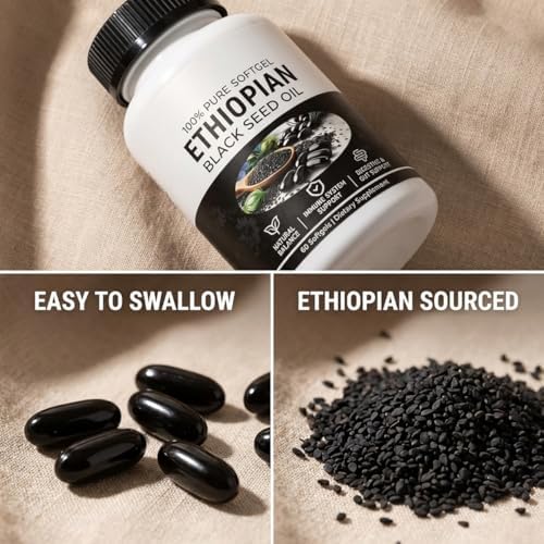 Aceite de Semilla Negra Etíope Tebazoew, Cápsulas 4.64% Timoquinona, Apoyo Inmunológico, Digestión y Energía, Sin OGM, Sin Gluten (60 Cápsulas) - imagen 8