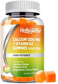 Gomitas de Calcio HOLLEGEND 1200 mg con Vitamina D3, Citrato de Calcio, Magnesio, Zinc, Vitamina K2 y Boro, Salud Ósea, Sin Azúcar, 60 Unidades - imagen 1