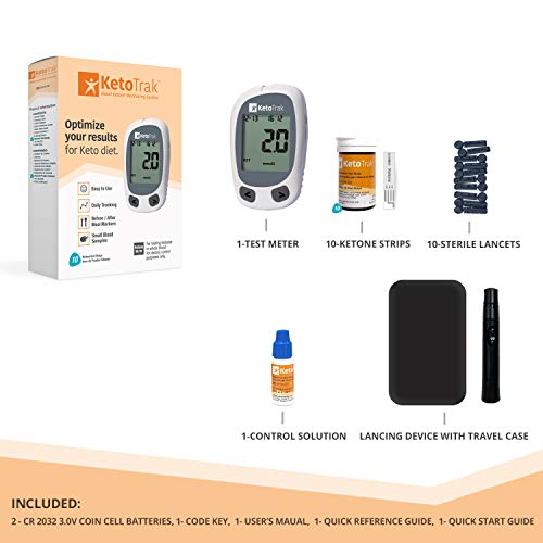 Kit de Prueba de Cetonas en Sangre KetoTrak, 1 Medidor, 10 Tiras de Cetonas, 1 Dispositivo de Punción, 10 Lancetas, Optimiza tus Resultados en la - imagen 2