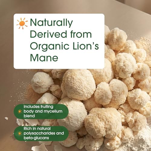 NatureBell Polvo Orgánico de Melena de León 1,500mg - 1 lb - Apoyo para el Cerebro, Enfoque y Memoria* - Cuerpo Frutal Completo y Micelio - Sin OGM y - imagen 6