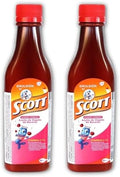 Yahve - Emulsión Scott de Aceite de Hígado de Bacalao Sabor Cereza - Pack de 2 x 180 ml - Suplemento Dietético Infantil con Vitamina A y Calcio - imagen 1