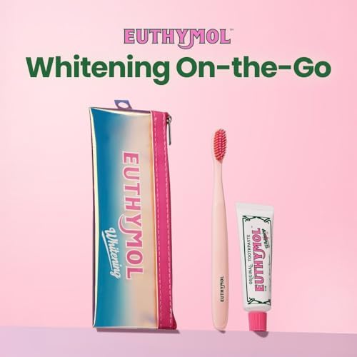 Set de Viaje EUTHYMOL para Blanqueamiento (1.4 oz de Pasta Dental + 1 Cepillo) – Aprobado por TSA, Remoción de Manchas en 2 Semanas, Frescura - imagen 2