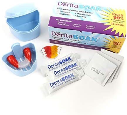 Kit de Inicio DentaSOAK® - Limpiador de Protector Bucal, Retenedor, Dentadura y Aparatos – 100% Seguro – No Tóxico, Libre de Persulfato, Gluten y - imagen 1