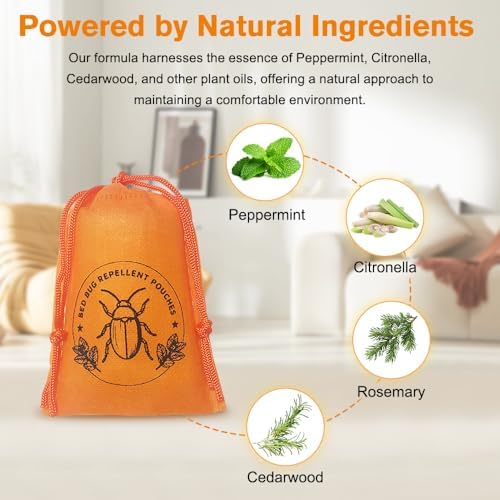 Paquete de 15 Pouches Repelentes de Chinches, Insecticida Natural Seguro para Mascotas y Niños, Spray para el Hogar, Protección Duradera de 30 Días, - imagen 2