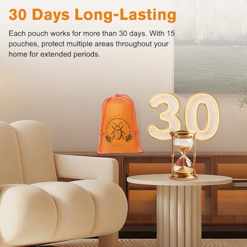 Paquete de 15 Pouches Repelentes de Chinches, Insecticida Natural Seguro para Mascotas y Niños, Spray para el Hogar, Protección Duradera de 30 Días, - imagen 7