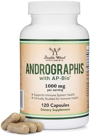 Cápsulas de Andrographis Max Andrographides - 1,000mg por porción (120 cápsulas) con AP-Bio (extracto patentado de Andrographis Paniculata) - - imagen 1