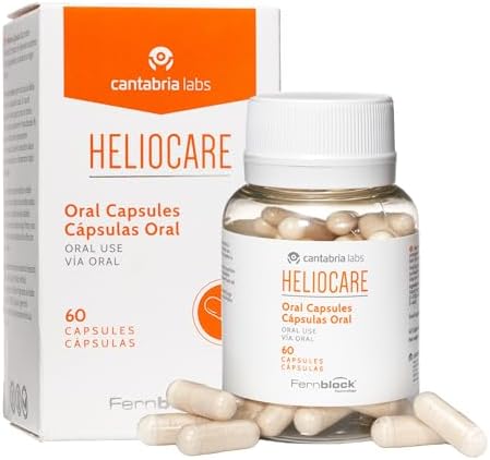 Suplemento Dietético Heliocare de Cantabria Labs: 240mg de Extracto de Polypodium Leucotomos - Fórmula Rica en Antioxidantes con Fernblock y - imagen 1