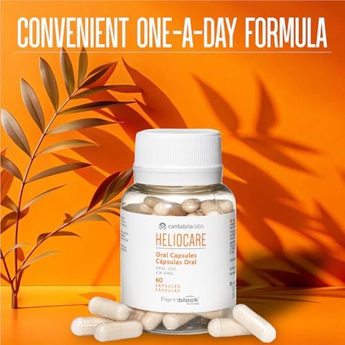 Suplemento Dietético Heliocare de Cantabria Labs: 240mg de Extracto de Polypodium Leucotomos - Fórmula Rica en Antioxidantes con Fernblock y - imagen 2