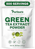 Purusure Té Verde en Polvo Sin Azúcar de Hoja Verde Premium, Vegano, Antioxidante, Ideal para Lattes y Smoothies, 500 Porciones - imagen 1