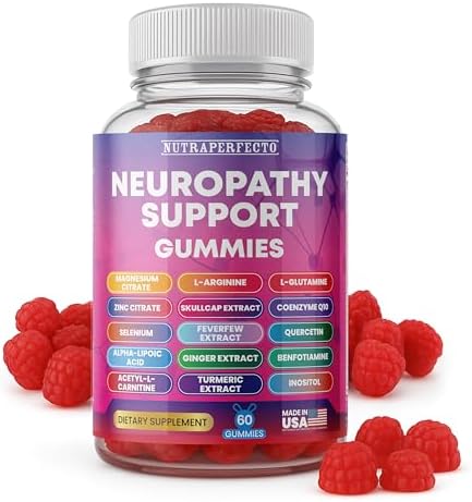 Gomitas Sin Azúcar para Soporte de Neuropatía – Salud Nerviosa, Regeneración y Apoyo Cognitivo con Vitaminas B1, B6, B12, Magnesio, ALA, Cúrcuma, - imagen 1