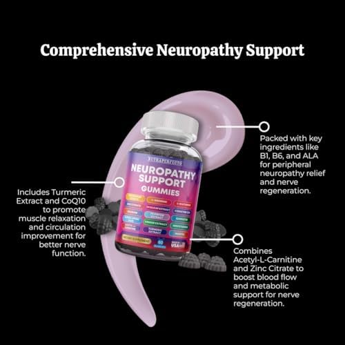 Gomitas Sin Azúcar para Soporte de Neuropatía – Salud Nerviosa, Regeneración y Apoyo Cognitivo con Vitaminas B1, B6, B12, Magnesio, ALA, Cúrcuma, - imagen 7
