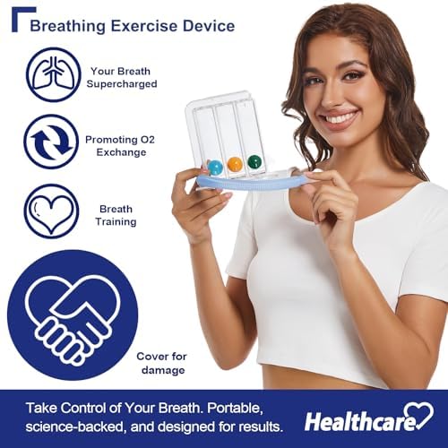 Dispositivo de Ejercicio para Pulmones, Entrenador de Respiración, Diseño de 3 Bolas para Entrenamiento Suave y Recuperación, Fácil de Limpiar - imagen 2