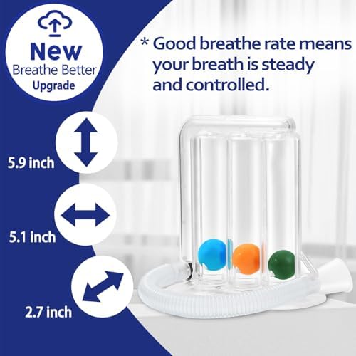 Dispositivo de Ejercicio para Pulmones, Entrenador de Respiración, Diseño de 3 Bolas para Entrenamiento Suave y Recuperación, Fácil de Limpiar - imagen 3
