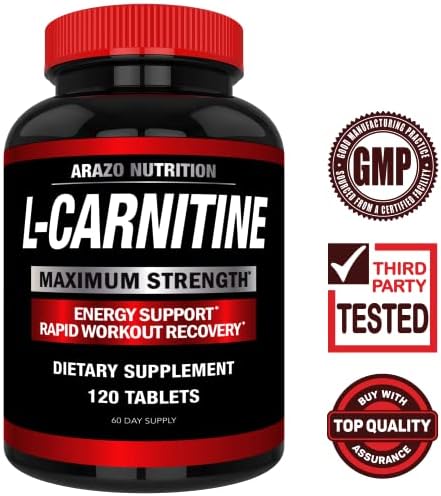 L-Carnitina Super Fuerte 1000mg con Calcio para Acelerar el Metabolismo y Mejorar el Aumento Muscular - Arazo Nutrition - imagen 2