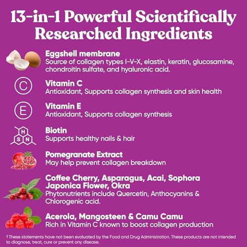 Píldoras de Colágeno Move & Glow para Mujeres y Hombres - Multi-Colágeno Vegetariano (Tipo I-V-X) con 9 Superalimentos para la Piel y Articulaciones - imagen 3