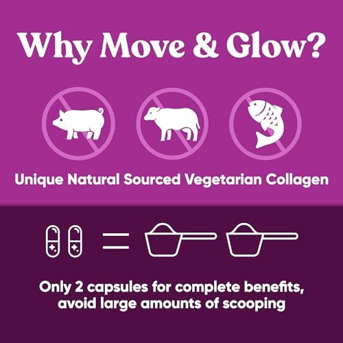Píldoras de Colágeno Move & Glow para Mujeres y Hombres - Multi-Colágeno Vegetariano (Tipo I-V-X) con 9 Superalimentos para la Piel y Articulaciones - imagen 6