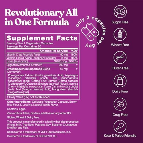 Píldoras de Colágeno Move & Glow para Mujeres y Hombres - Multi-Colágeno Vegetariano (Tipo I-V-X) con 9 Superalimentos para la Piel y Articulaciones - imagen 7