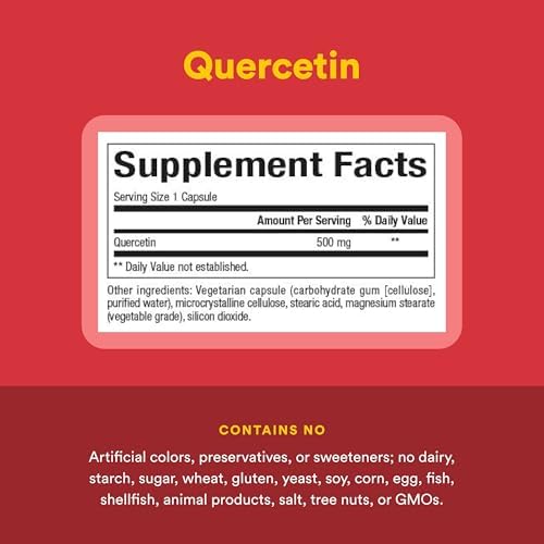 Suplemento de Quercetina Natural Factors - Apoyo Antioxidante para la Salud Respiratoria y Pulmonar - 60 Cápsulas Vegetarianas (60 Porciones) - imagen 4