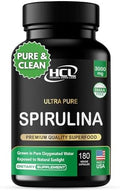 Cápsulas de Espirulina en Polvo 3000 mg - Alga Azul Verde No Irradiada - Mejor Proteína Vegana Cruda - Superalimento Verde - Multivitaminas Naturales - imagen 1