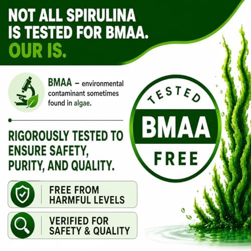 Cápsulas de Espirulina en Polvo 3000 mg - Alga Azul Verde No Irradiada - Mejor Proteína Vegana Cruda - Superalimento Verde - Multivitaminas Naturales - imagen 4