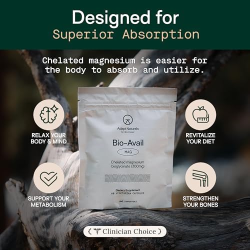 Suplemento de Magnesio Glicinato Adapt Naturals, Alta Absorción y Biodisponibilidad, Apoya la Salud Digestiva, Sueño y Relajación - 30 Días - imagen 5