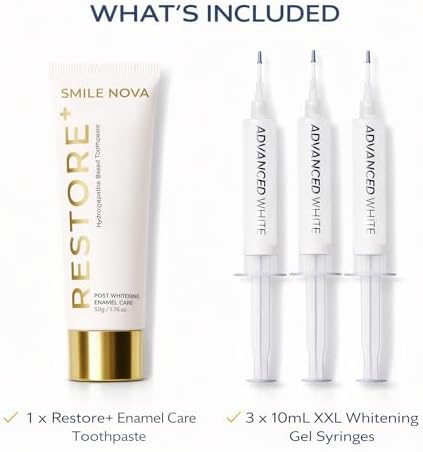 Pack de Recarga de Gel Blanqueador de Dientes Avanzado – 60 Tratamientos | Gel Profesional de 35% Peróxido de Carbamida | 3×10 mL Jeringas | Pasta de - imagen 2