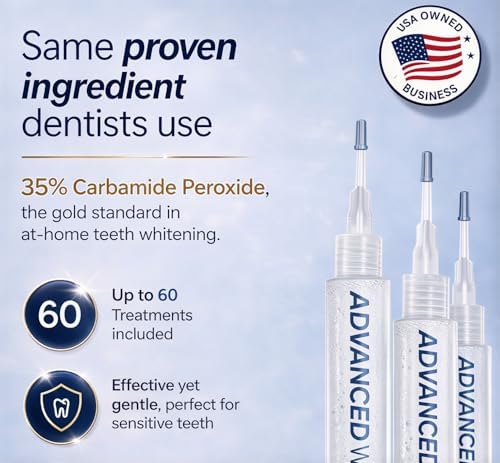 Pack de Recarga de Gel Blanqueador de Dientes Avanzado – 60 Tratamientos | Gel Profesional de 35% Peróxido de Carbamida | 3×10 mL Jeringas | Pasta de - imagen 6